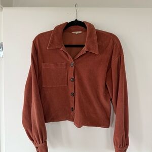 Madewell Terracotta Corduroy Shirt